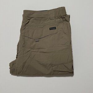Columbia Convertible Cargo Pants Omni Shade Sun Khaki Beige Men's size 38x30